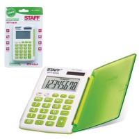 Staff Калькулятор карманный "STF-6238", 8 разрядов, двойное питание, 104х63 мм, цвет белый, зеленый