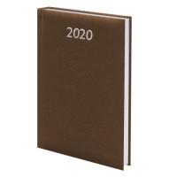BRAUBERG Ежедневник датированный на 2020 год "Profile", А5, 168 листов, цвет обложки коричневый