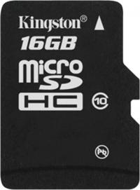 Kingston MicroSDHC 10 без адаптера 16GB