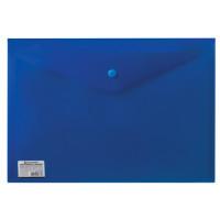 BRAUBERG Папка-конверт с кнопкой "Brauberg", А4, плотная, 200 мкм, до 100 листов, непрозрачная, синяя