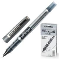 ZEBRA Ручка-роллер &quot;Zeb-Roller DX5&quot;, корпус серебристый, узел 0,5 мм, линия 0,3 мм, черная