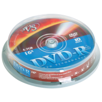 VS Диски DVD-R VS, 4,7Gb, VSCDRCB1001, 10 штук