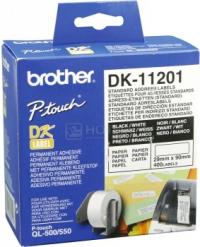 Brother Наклейки адресные DK11201, 29 x 90 мм, 400шт