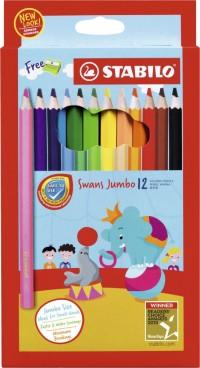 STABILO Набор цветных карандашей "Swans Jumbo", 12 цв