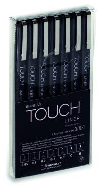 Touch Набор линеров Liner, цвет: чёрный, 0,05-0,8 мм, 7 штук