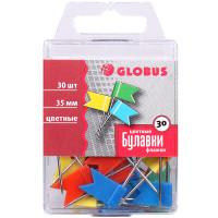 Globus Булавки-флажки, цветные, 30 штук