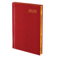 BRAUBERG Ежедневник датированный на 2020 год "Iguana", А5, 168 листов, золотой срез, цвет обложки красный