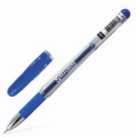 BRAUBERG Ручка гелевая "Geller", игольчатый узел 0,5 мм, линия 0,35 мм, резиновый упор, синяя