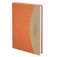 BRAUBERG Ежедневник датированный на 2020 год "SimplyNew", А5, 168 листов, цвет обложки оранжевый, бежевый