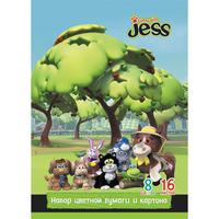 Action! Набор цветной бумаги и картона "GUESS with JESS", А4, 16 листов, 8 цветов