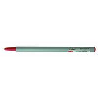 Index Ручка шариковая "Epsilon", серый корпус, 1 мм, красная