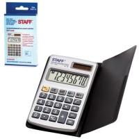 Staff Калькулятор карманный металлический "STF-1008", 8 разрядов, двойное питание, 103х62 мм
