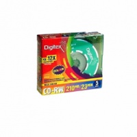 Digitex Диск cd-rw 210mb  8-12x 5шт. color rw23cx12-sc5