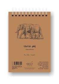 Smiltainis Альбом на спирали для набросков "Sketch pad Natural Brown", тонированный, А4, 80 л