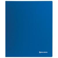BRAUBERG Папка на 4-х кольцах "Стандарт", 40 мм, синяя, до 250 листов, 0,9 мм