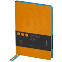 Berlingo Ежедневник недатированный "Fuze", A5, 136 листов, кожзам, цветной срез, оранжевый