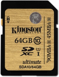 Kingston SDHC Class 10 SD SDHC 64GB Ultimate SDA10