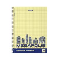 ErichKrause Тетрадь на спирали "Megapolis. Yellow Concept", А4, 80 листов, клетка