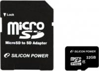 Silicon Power microSDHC 32Gb Class 4 + adapter (SP032GBSTH004V10-SP)