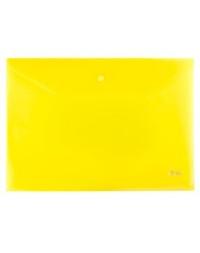 Hatber Папка-конверт на кнопке, А4, 180 мкм, желтая