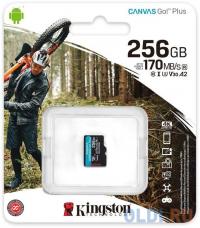 Kingston Карта памяти micro SDXC 256Gb Canvas Go Plus UHS-I U3 A2 (170/90 MB/s) SDCG3/256GBSP