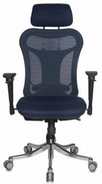 БЮРОКРАТ ch-999asx/bl/tw-10n кресло руководителя, спинка сетка синий tw-05, сиденье темно-синий tw-1