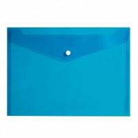 inФОРМАТ Папка-конверт на кнопке, 0,15 мм, А4, синяя