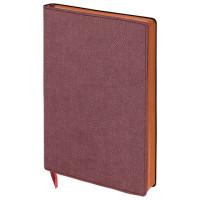 BRAUBERG Бизнес-блокнот "Tweed", А5, 148x213 мм, линия, 128 листов, цвет обложки бордо