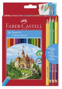 Faber-Castell Карандаши цветные &quot;Замок&quot;, 36 цветов + 3 двухцветных карандаша