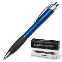 Laco Ручка шариковая автоматическая "(Лако)", корпус синий, 1 мм, резиновый упор, цвет чернил синий