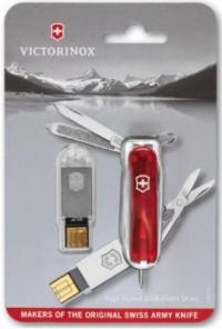 Victorinox Нож перочинный @work Classic c USB-модулем 32Gb 58мм полупрозрач красный