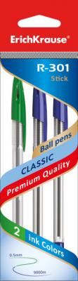 ErichKrause Ручка шариковая "R-301 Classic 1.0 Stick", 3 штуки