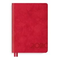 Феникс + Ежедневник датированный на 2020 год "Джинс делавэ", красный, А6+, 176 листов