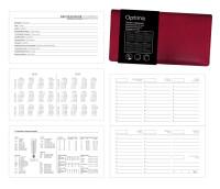 Канц-Эксмо Планинг карманный недатированный "Optima", 64 листа, бордовый