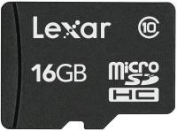 Lexar microSDHC 16Gb Class10+адаптер