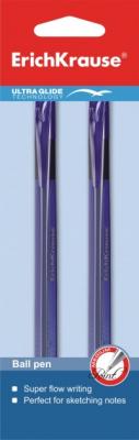 ErichKrause Ручка шариковая автоматическая "Ultra Glide Technology U-28", синяя, 2 штуки
