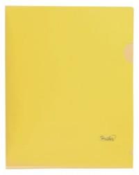 Hatber Папка-уголок, А5, 180 мкм, желтая
