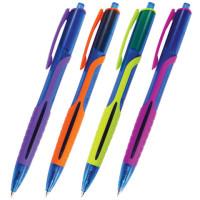 BRAUBERG Ручка шариковая масляная автоматическая "Phantom color", узел 0,7 мм, линия 0,35 мм, синяя