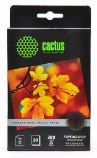 Cactus Фотобумага Prof CS-HGA628020 10x15/20л./белая высокоглянцевая для струйной печати