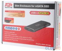 Age Star AgeStar 3UBMS2 (BLACK) USB 3.0 Внешний корпус mSATA, алюминий, черный