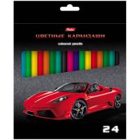 Hatber Карандаши цветные "Машинки", 24 цвета