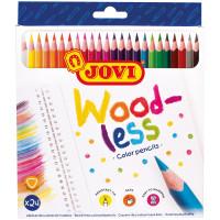 Jovi Карандаши цветные "Wood-less", 24 цвета