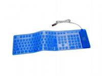 Age Star Клавиатура AgeStar AS-HSK810FA (Blue) combo USB+ PS/2, гибкая, синяя, 109 клавиш