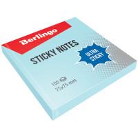 Berlingo Самоклеящийся блок "Ultra Sticky", 75x75 мм, 100 листов, пастель голубой