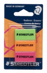 Staedtler Набор цветных ластиков, неоновые, 3 штуки