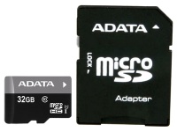 ADATA Premier microSDHC Class 10 UHS-I U1 32GB + SD adapter (AUSDH32GUICL10-RA1)