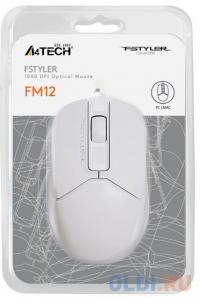 A4 Tech Мышь A4Tech Fstyler FM12 белый оптическая (1200dpi) USB (3but)