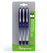Platignum Ручки шариковые "Platignum", с чернилами синего цвета, 3 штуки, арт. 50509