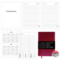 Канц-Эксмо Ежедневник недатированный "Silver Classic", А5, 152 листа, бордовый