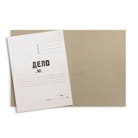 Комус Папка-обложка "Дело №", мелованный картон, А4, без механизма, белая